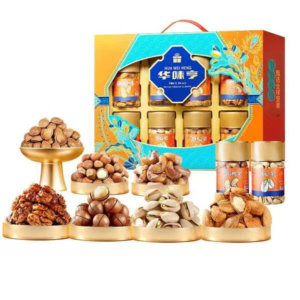 年货送礼不踩雷！华味亨1110g纯坚果礼盒实测：8罐硬核配置，团购价真香缩略图